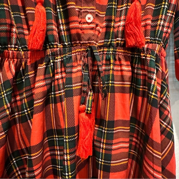 Simply Southern Collection Women’s Plaid Dress Size Small 3/4 Sleeve Holiday - Picture 7 of 12